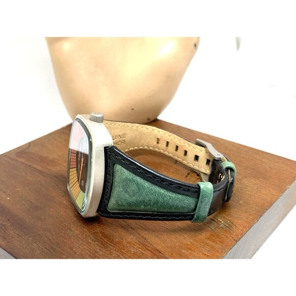 Diesel Women's Watch DZ3022 Quartz Vintage Multicolor Black Leather Band 38mm - Picture 8 of 13